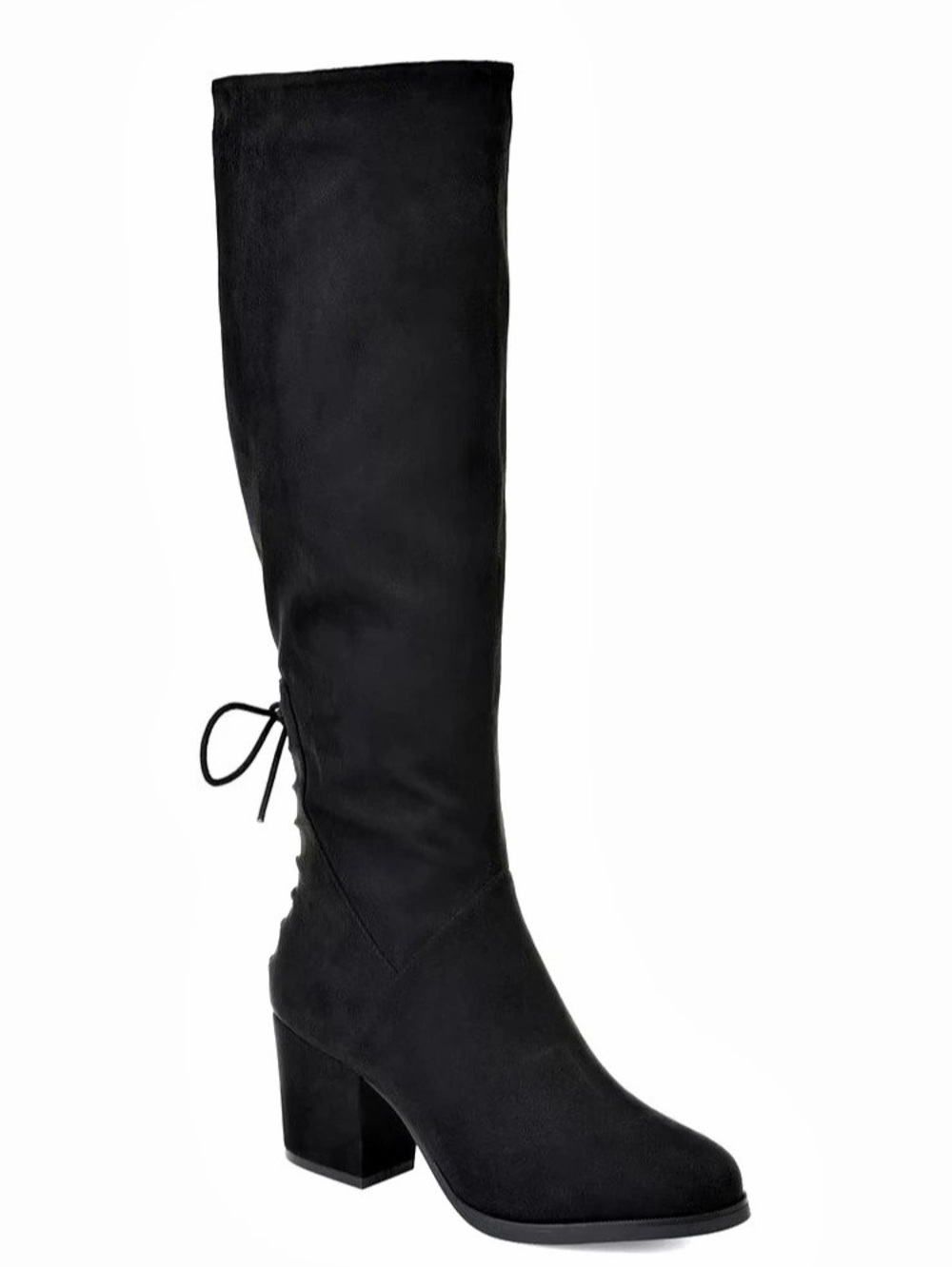 Journee Collection Leeda Black Block Heel Knee High Boots Womenβs Size 9
